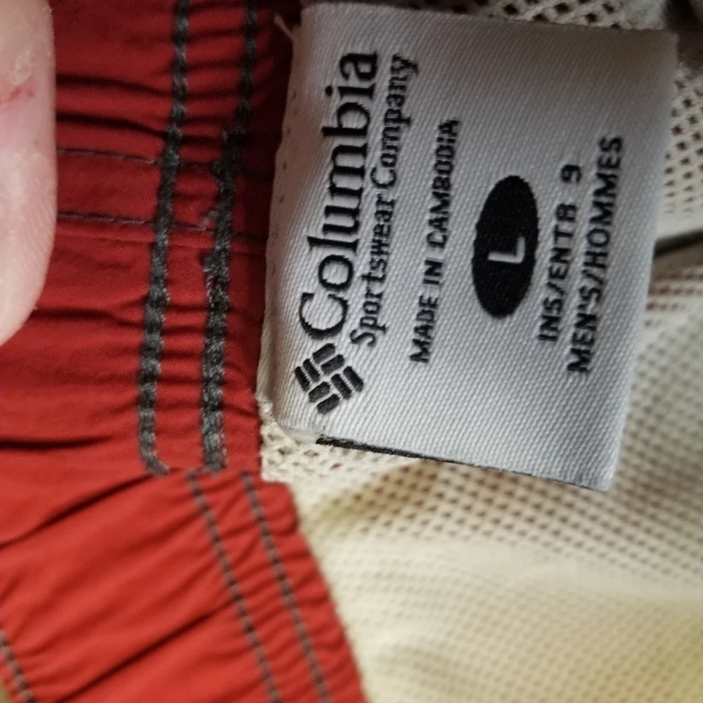 Columbia brick red swim shorts trunks